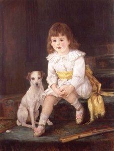 Meister Baddeley aus Derby mit seinem Hund