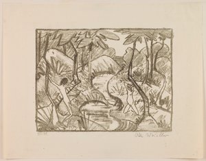 Waldlandschaft, aus dem Portfolio „Otto Müller“ von Otto Mueller
