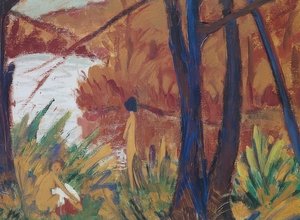 Waldsee mit zwei Akten