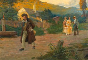 Der einsame Meister Beethoven auf einem Spaziergang bei Wien