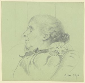 Luise Scholderer schlafend von Otto Scholderer