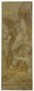 Der heilige Nikolaus rettet die Stadt Myra vor der Hungersnot von Otto van Veen
