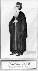 Chachan Bachi, der Oberrabbiner von Istanbul, ca. 1790 (Aquarell auf Papier) von Ottoman School