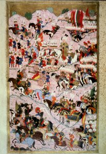Osmanisches Reich: Sultan Suleiman I, genannt der Prächtige, in der Schlacht von Mohacs am 29.08.1526 gegen die Armee des Königreichs Ungarn, kommandiert von König Ludwig II von Ottoman School