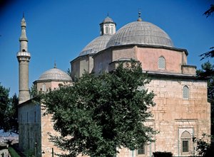 Ansicht der Grünen Moschee von Ottoman School