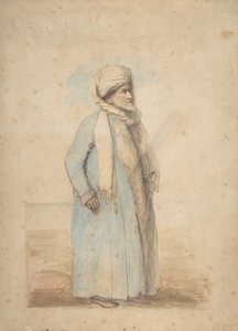 Bärtiger Mann in orientalischem Kostüm
