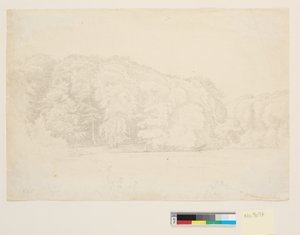 Waldsee mit großen Buchen im Hintergrund von P.C. Skovgaard