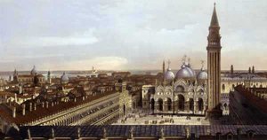 Markusplatz, Venedig, graviert von F. Citterio (Detail)