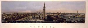 Ansicht des Markusplatzes, Venedig (kolorierter Stich)