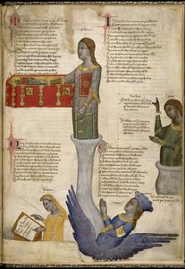 Vier Musen aus Regia Carmina von Convenevole da Prato von Pacino di Buonaguida