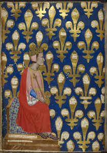 Robert von Anjou aus Regia Carmina von Convenevole da Prato von Pacino di Buonaguida