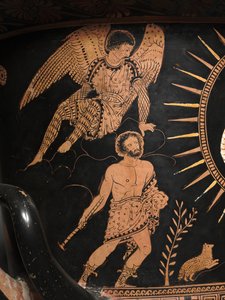 Detail eines lukanischen Kelchkraters, ca. 400 v. Chr. (Keramik) von Painter Policoro