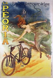 Plakatwerbung für La Peoria Fahrräder von Pal
