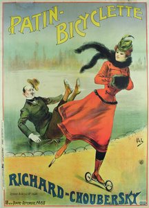 Poster, das Rollschuhe bewirbt