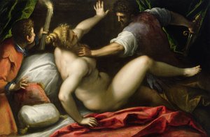 Tarquin und Lucretia, spätes 16. Jahrhundert von Palma Il Giovane (1548 1628)