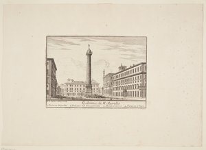 Colonna di M. Aurelio. 1. Palazzo Niccolini. 2. Palazzo del Vicegerente. 3. Monte Citorio. 4. Palazzo Chigi