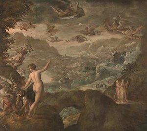Landschaft mit der Vertreibung der Harpyien, ca. 1590 von Paolo Fiammingo