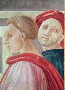 Köpfe von zwei Männern, aus der Darstellung der Maria im Tempel, 1433-34 (Detail) von Paolo Uccello