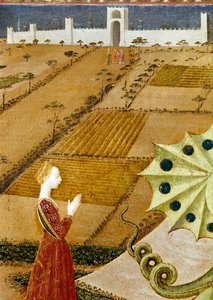 Hl. Georg und der Drache: Die Prinzessin (Detail) von Paolo Uccello