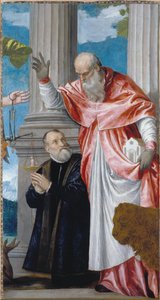 St. Hieronymus und ein Stifter von Paolo Veronese
