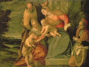 Die Heilige Familie mit St. Elisabeth und Johannes dem Täufer