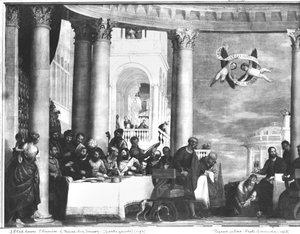 Das Mahl im Haus des Simon, des Pharisäers, Detail der linken Seite, 1570 (Detail) von Paolo Veronese