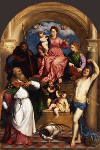 Thronende Madonna mit Kind und Heiligen, ca. 1530