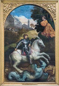 Der Heilige Georg tötet den Drachen