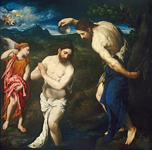 Die Taufe Christi von Paris Bordone