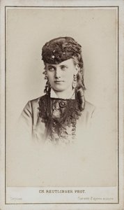 Porträt von Christine Nilsson 1843-1921 von Paris . Photo studio Reutlinger