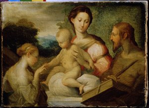 Die mystische Hochzeit der heiligen Katharina von Parmigianino