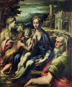 Madonna mit dem heiligen Zacharias, ca. 1527-30 von Parmigianino