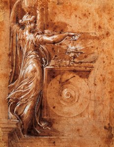 Studie der Jungfrau für Kirche von Detached von Parmigianino