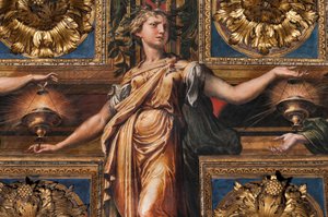 Die drei klugen und die drei törichten Jungfrauen (Detail) von Parmigianino