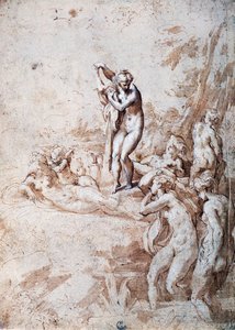 Badende Nymphen von Parmigianino