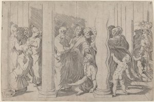 Die Heiligen Petrus und Johannes heilen den Lahmen am Goldenen Tor