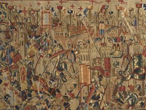 Die Pastrana-Teppiche, Herstellung von Tournai, wahrscheinlich aus der Werkstatt von Passchier Grenier, ca. 1471 - 1475 von Pasquier (workshop of) Grenier