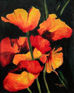 Lebhafte Mohnblumen, 2008