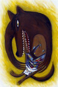 Illustration für Rotkäppchen: Der Wolf, von Patrizia La Porta