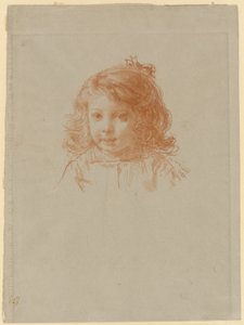 Büste eines jungen Mädchens (recto); Profil eines jungen Mädchens (verso) von Paul Adolphe Rajon