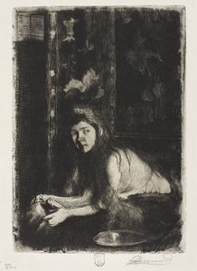 Frau mit einer Vase