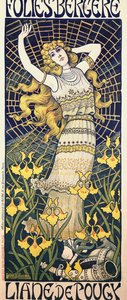 Plakat für die Show der Tänzerin Liane de Pougy im Folies Bergère, Paris