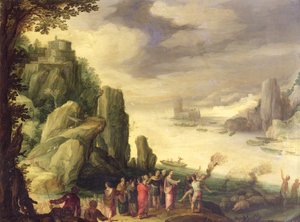 Christus treibt die Teufel aus von Paul Bril