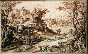 Ländliche Landschaft von Paul Brill or Bril