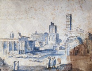 Ansicht von Rom von Paul Bril (Brill) von Paul Bril