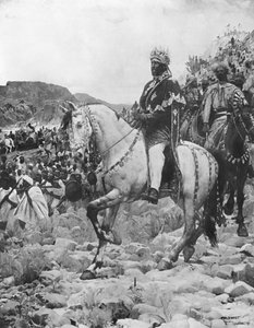 Menelik II. (1844-1913) in der Schlacht von Adowa, 1897 von Paul Buffet