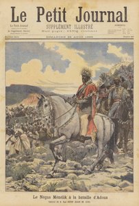 Der Negus Menelik in der Schlacht von Adwa von Paul Buffet