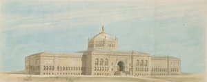 Weltausstellung Kolumbianische Exposition Kunstmuseum, Chicago, Illinois, Perspektive, ca. 1890-1891