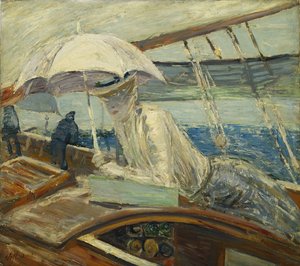 Madame Helleu auf See, Yacht Bird von Paul Cesar Helleu