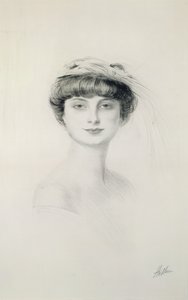 Porträt von Anna de Noailles (1876-1933) von Paul Cesar Helleu